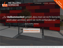 Tablet Screenshot of metallbau-korsche.de